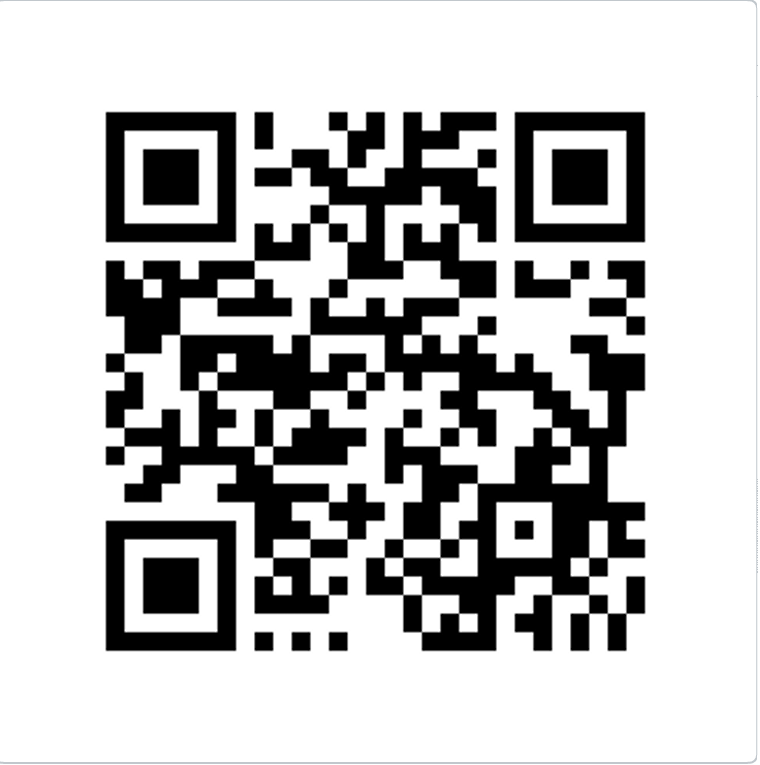 QR code to the secure payment page